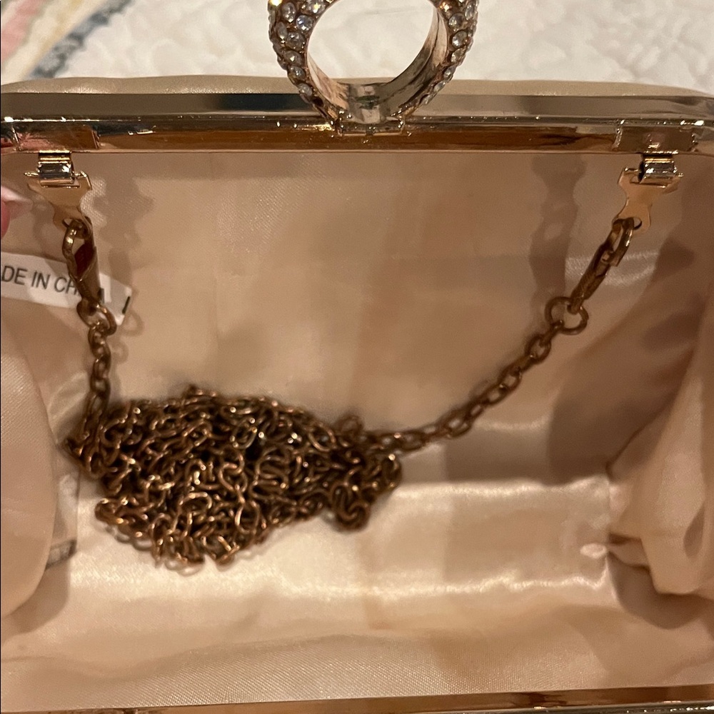 Two Gold and Silver Embellished Clutches with chain straps - Picture 3 of 7